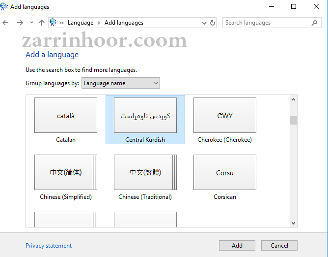 آموزش اضافه کردن زبان در ویندوز 10