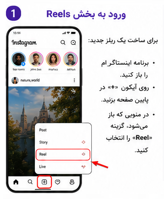 وارد بخش Reels شوید