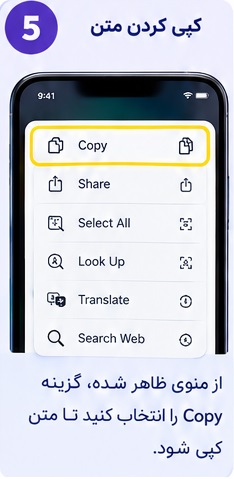 انتخاب Copy as Text