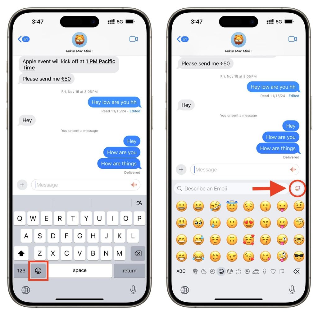 برنامه Messages را باز کنید